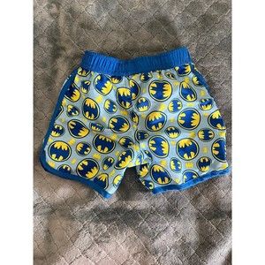 Batman Toddler Boys Blue Bat-Signal Logo Swim Trunks Mesh Lined‎ 18M N93779BT